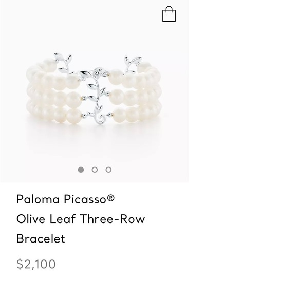 Tiffany & Co. Jewelry - Tiffany & Co Olive Leaf Three-Row Pearl Bracelet.